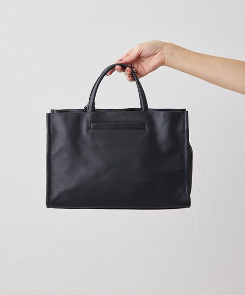 本革》sampo×earコラボ スペーストイレザースクエアトートバッグ