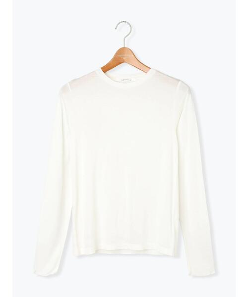 Lugnoncure（ルノンキュール）の「長袖シアートップス《2025autumn catalog item》（Tシャツ/カットソー・レディース・ピンク/ブラック/オフホワイト/ブルー・F）」の2枚目の写真