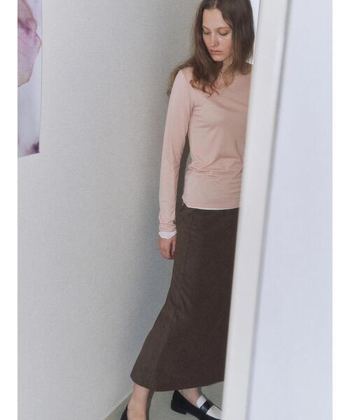 Lugnoncure（ルノンキュール）の「長袖シアートップス《2025autumn catalog item》（Tシャツ/カットソー・レディース・ピンク/ブラック/オフホワイト/ブルー・F）」の6枚目の写真