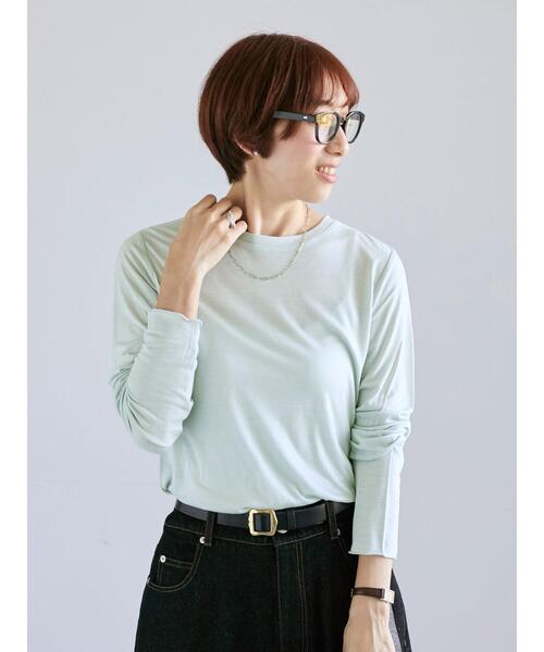 Lugnoncure（ルノンキュール）の「長袖シアートップス《2025autumn catalog item》（Tシャツ/カットソー・レディース・ピンク/ブラック/オフホワイト/ブルー・F）」の12枚目の写真