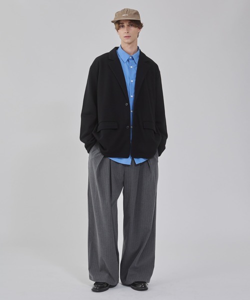 BROWNY（ブラウニー）の「BROWNY/ボンディングスウェットテーラードジャケット（テーラードジャケット・メンズ・杢グレー/ブラック・MEDIUM/LARGE）」の16枚目の写真