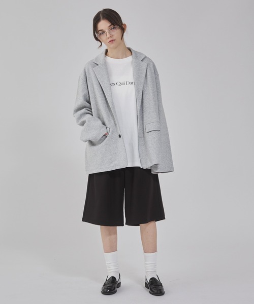 BROWNY（ブラウニー）の「BROWNY/ボンディングスウェットテーラードジャケット（テーラードジャケット・メンズ・杢グレー/ブラック・MEDIUM/LARGE）」の6枚目の写真