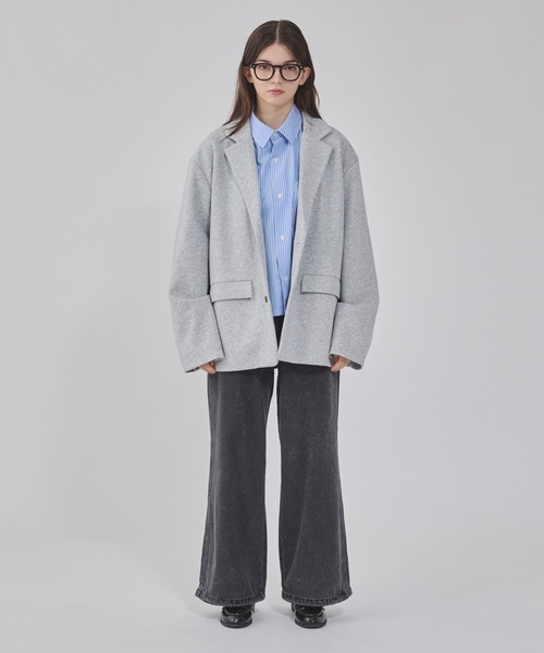 BROWNY（ブラウニー）の「BROWNY/ボンディングスウェットテーラードジャケット（テーラードジャケット・メンズ・杢グレー/ブラック・MEDIUM/LARGE）」の7枚目の写真