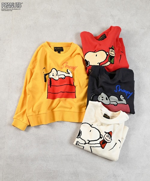 MARKEY'S(マーキーズ)の「【PEANUTS】スヌーピー トレーナー(スウェット・キッズ・レッド/オフホワイト/イエロー/チャコール・110/100/90/80/150/140/130/120)」の5枚目の写真