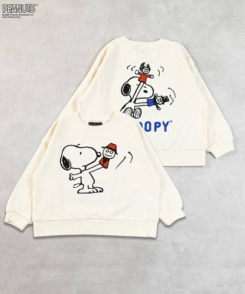MARKEY'S(マーキーズ)の「【PEANUTS】スヌーピー トレーナー(スウェット・キッズ・レッド/オフホワイト/イエロー/チャコール・110/100/90/80/150/140/130/120)」の15枚目の写真