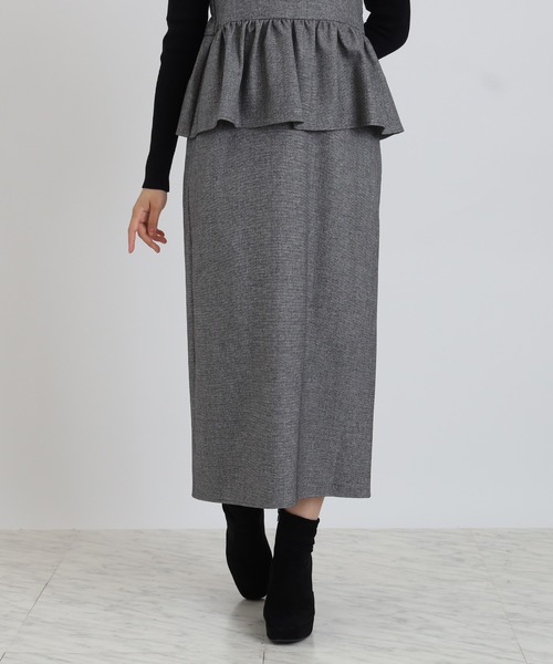 ASTORIA ODIER（アストリアオディール）の「ペプラムキャミワンピース（ワンピース・レディース・ブラック/ブラウン/チャコールグレー・MEDIUM）」の6枚目の写真