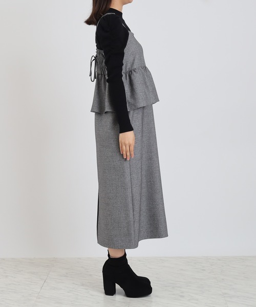 ASTORIA ODIER（アストリアオディール）の「ペプラムキャミワンピース（ワンピース・レディース・ブラック/ブラウン/チャコールグレー・MEDIUM）」の18枚目の写真