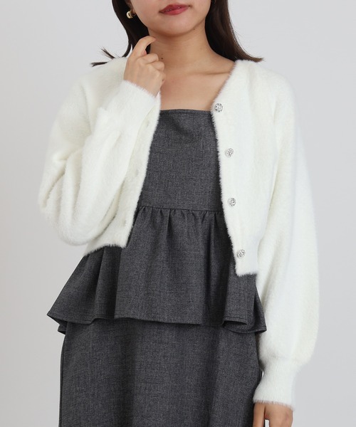 ASTORIA ODIER（アストリアオディール）の「ペプラムキャミワンピース（ワンピース・レディース・ブラック/ブラウン/チャコールグレー・MEDIUM）」の5枚目の写真