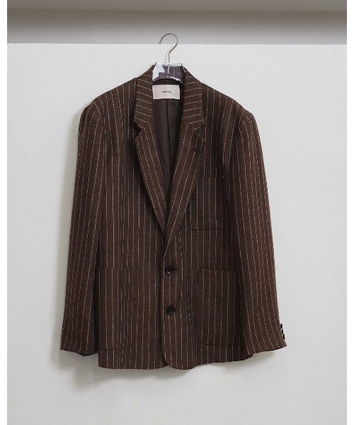 TODAYFUL(トゥデイフル)の「Boyfriend Stripe Linen Jacket(テーラードジャケット・レディース・ブラウン・36inch/38inch)」の5枚目の写真