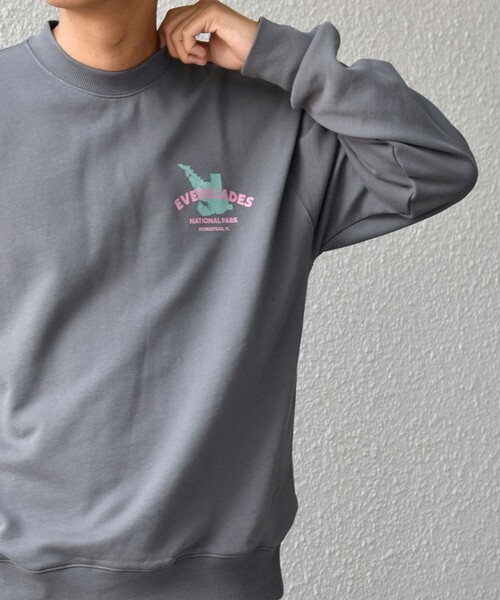 セール】【WEB限定】SHIPS any: NATIONAL PARK プリント スウェット