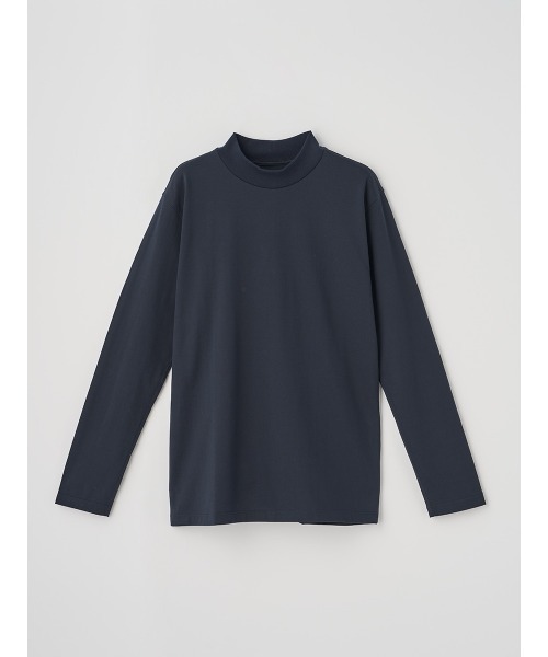 JOHN SMEDLEY(ジョンスメドレー)の「オリジナルコットン天竺長袖モックネックTシャツ(Tシャツ/カットソー・メンズ・ネイビー/ホワイト/ブラック・3/1/4/2)」の3枚目の写真