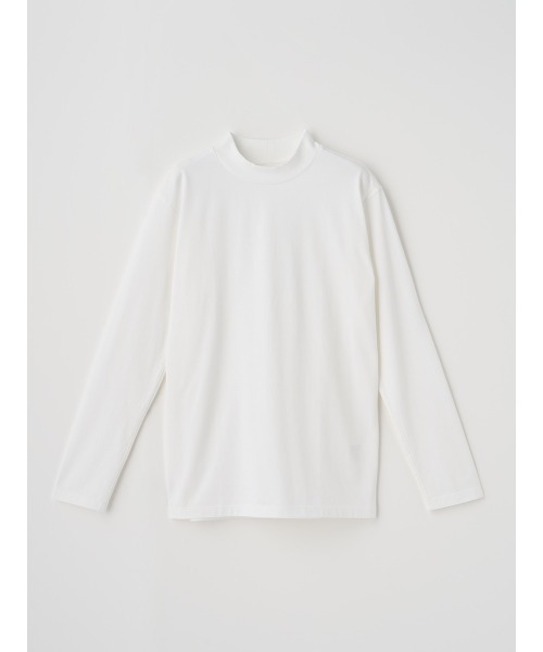 JOHN SMEDLEY(ジョンスメドレー)の「オリジナルコットン天竺長袖モックネックTシャツ(Tシャツ/カットソー・メンズ・ネイビー/ホワイト/ブラック・3/1/4/2)」の1枚目の写真