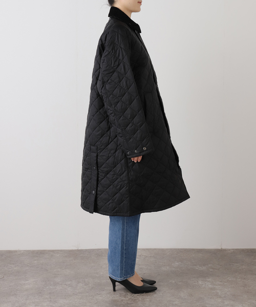 OUTDOOR PRODUCTS（アウトドアプロダクツ）の「barbour exmoor quilted jacket coat（その他アウター・レディース・ブラック・34）」の4枚目の写真