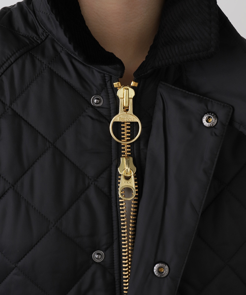 OUTDOOR PRODUCTS（アウトドアプロダクツ）の「barbour exmoor quilted jacket coat（その他アウター・レディース・ブラック・34）」の10枚目の写真