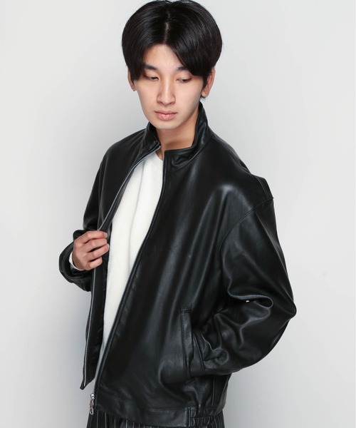 SKOOKUM（スクーカム）の「SKOOKUM/LAMB レザー　ブルゾン（ブルゾン・メンズ・ブラック・S/M/L/XL）」の5枚目の写真