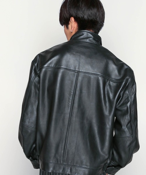 SKOOKUM（スクーカム）の「SKOOKUM/LAMB レザー　ブルゾン（ブルゾン・メンズ・ブラック・S/M/L/XL）」の8枚目の写真