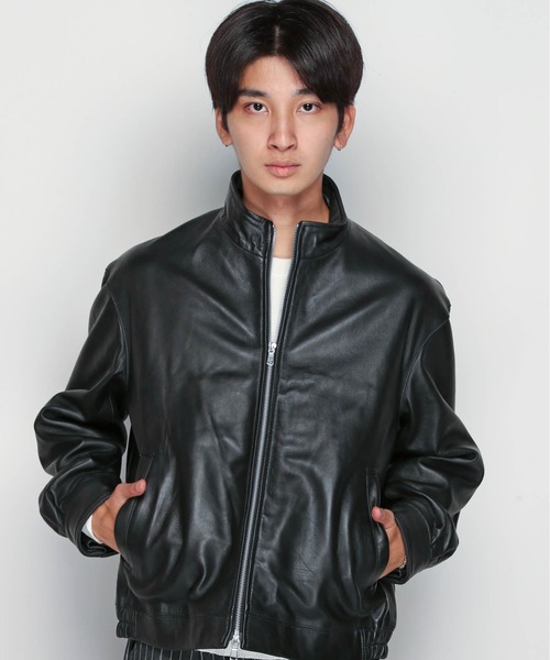 SKOOKUM（スクーカム）の「SKOOKUM/LAMB レザー　ブルゾン（ブルゾン・メンズ・ブラック・S/M/L/XL）」の2枚目の写真