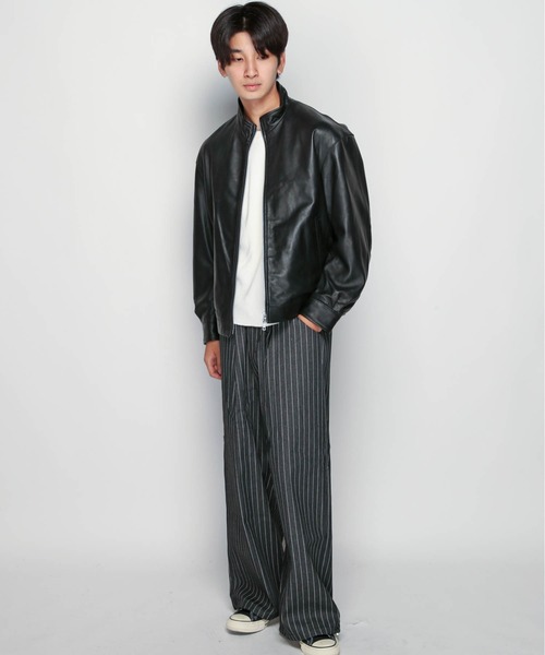 SKOOKUM（スクーカム）の「SKOOKUM/LAMB レザー　ブルゾン（ブルゾン・メンズ・ブラック・S/M/L/XL）」の9枚目の写真