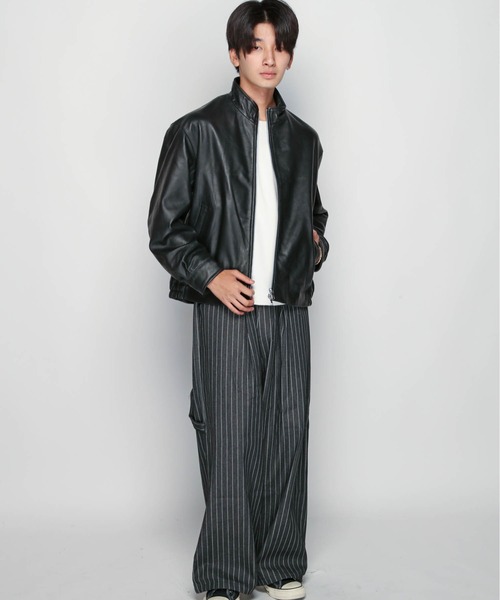 SKOOKUM（スクーカム）の「SKOOKUM/LAMB レザー　ブルゾン（ブルゾン・メンズ・ブラック・S/M/L/XL）」の10枚目の写真