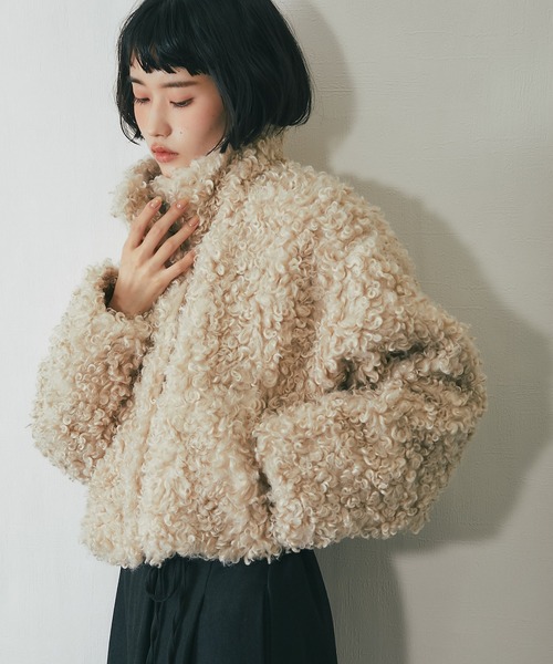 セール】プードルファーショートジャケット（ブルゾン）｜ANOTHER S