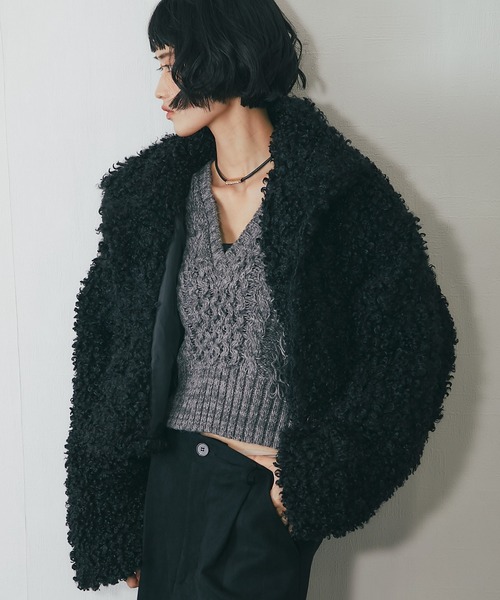 セール】プードルファーショートジャケット（ブルゾン）｜ANOTHER S