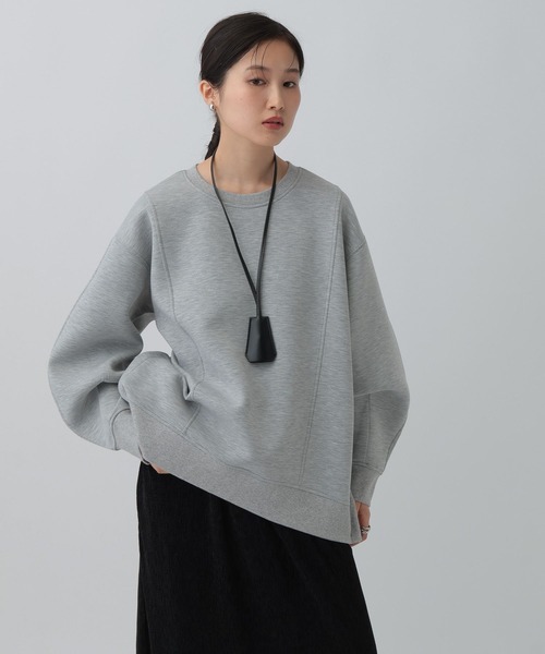 LEPSIM（レプシィム）の「サイドZIPクループルオーバー　595542（スウェット・レディース・ブラック/オフホワイト/グレー/ピンク・FREE）」の4枚目の写真