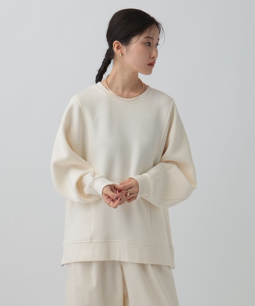 LEPSIM（レプシィム）の「サイドZIPクループルオーバー　595542（スウェット・レディース・ブラック/オフホワイト/グレー/ピンク・FREE）」の5枚目の写真