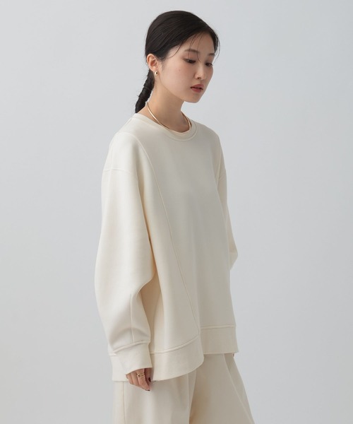 LEPSIM（レプシィム）の「サイドZIPクループルオーバー　595542（スウェット・レディース・ブラック/オフホワイト/グレー/ピンク・FREE）」の6枚目の写真