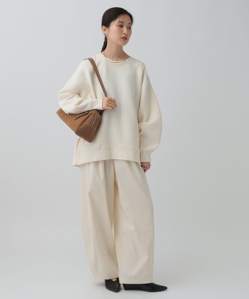 LEPSIM（レプシィム）の「サイドZIPクループルオーバー　595542（スウェット・レディース・ブラック/オフホワイト/グレー/ピンク・FREE）」の10枚目の写真