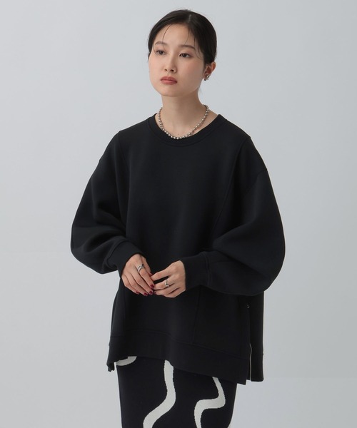 LEPSIM（レプシィム）の「サイドZIPクループルオーバー　595542（スウェット・レディース・ブラック/オフホワイト/グレー/ピンク・FREE）」の11枚目の写真