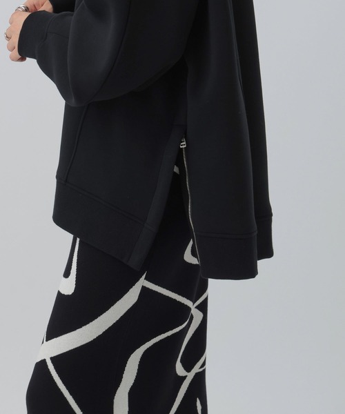 LEPSIM（レプシィム）の「サイドZIPクループルオーバー　595542（スウェット・レディース・ブラック/オフホワイト/グレー/ピンク・FREE）」の14枚目の写真