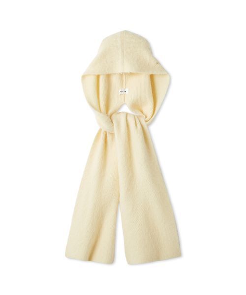 FRAY I.D（フレイアイディー）の「アルパカシャギーフードマフラー（ストール/ショール・レディース・イエロー/アイボリー・F）」の2枚目の写真