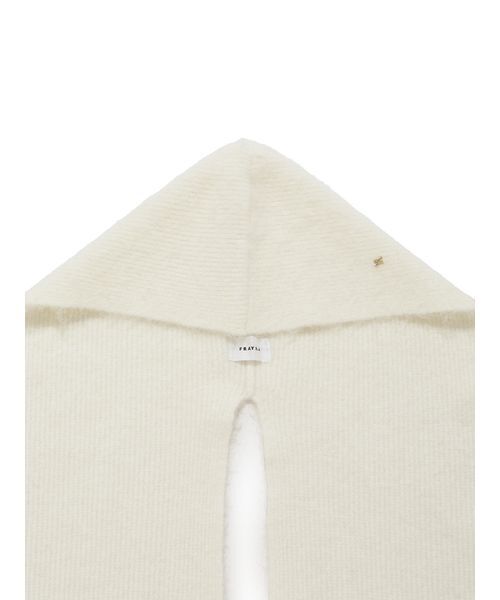 FRAY I.D（フレイアイディー）の「アルパカシャギーフードマフラー（ストール/ショール・レディース・イエロー/アイボリー・F）」の9枚目の写真