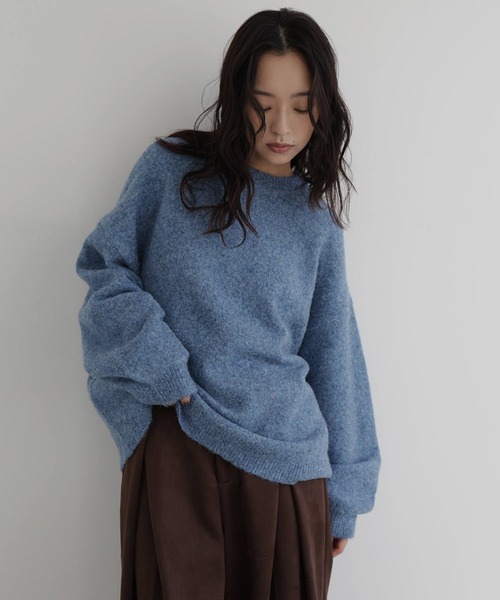 hellam（へラム）の「クルーネックカラーニットプルオーバー（ニット