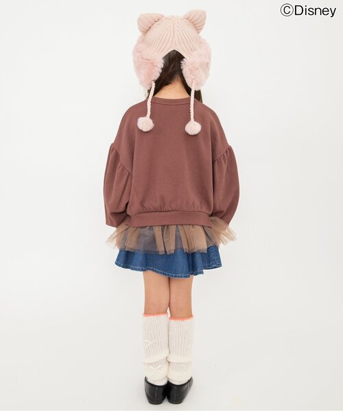 Disney(ディズニー)の「【ディズニー】おしゃれキャット/ペプラムトレーナー(スウェット・キッズ・オフホワイト/ブラウン・100/140/130/120/110/90/80)」の4枚目の写真
