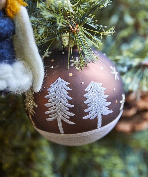 studio CLIP（スタディオクリップ）の「ガラスボールオーナメント [CHRISTMAS 2025]（インテリア雑貨・レディース・ネイビー/ホワイト/その他2/その他1/その他3/レッド/サックスブルー/ライトブラウン/ブルー/ブラウン/サンドグレー/シルバーグレー/ボルドー/ライトグリーン/ライトブルー/ダークブルー・FREE）」の4枚目の写真