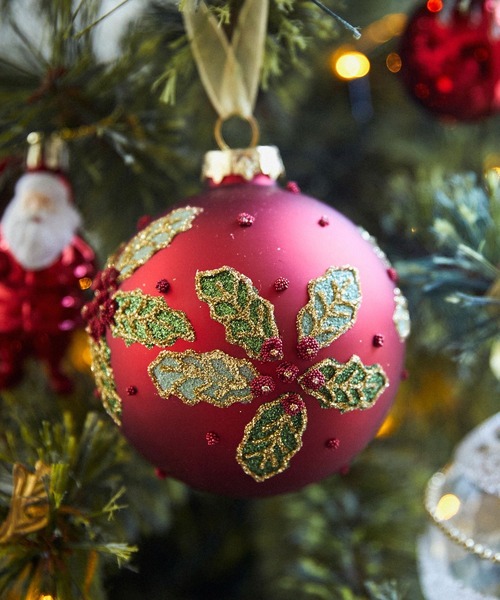 studio CLIP（スタディオクリップ）の「ガラスボールオーナメント [CHRISTMAS 2025]（インテリア雑貨・レディース・ネイビー/ホワイト/その他2/その他1/その他3/レッド/サックスブルー/ライトブラウン/ブルー/ブラウン/サンドグレー/シルバーグレー/ボルドー/ライトグリーン/ライトブルー/ダークブルー・FREE）」の12枚目の写真