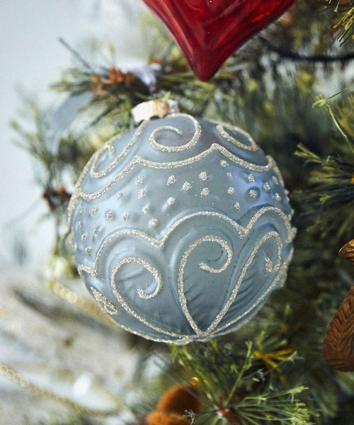 studio CLIP（スタディオクリップ）の「ガラスボールオーナメント [CHRISTMAS 2025]（インテリア雑貨・レディース・ネイビー/ホワイト/その他2/その他1/その他3/レッド/サックスブルー/ライトブラウン/ブルー/ブラウン/サンドグレー/シルバーグレー/ボルドー/ライトグリーン/ライトブルー/ダークブルー・FREE）」の7枚目の写真