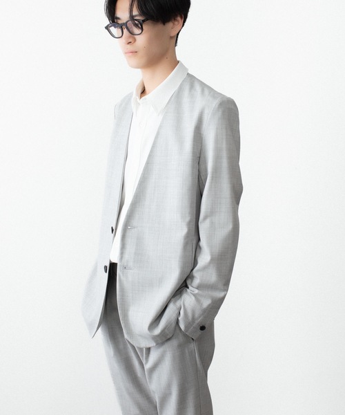 ATTACHMENT（アタッチメント）の「WO/TA ストレッチトロ カラーレスJKT / WO/TA STRETCH TRO COLLARLESS JKT（ノーカラージャケット・メンズ・ダークグレー/ブラック/グレー・3/2/1）」の15枚目の写真