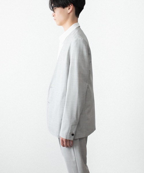 ATTACHMENT（アタッチメント）の「WO/TA ストレッチトロ カラーレスJKT / WO/TA STRETCH TRO COLLARLESS JKT（ノーカラージャケット・メンズ・ダークグレー/ブラック/グレー・3/2/1）」の16枚目の写真