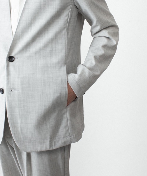 ATTACHMENT（アタッチメント）の「WO/TA ストレッチトロ カラーレスJKT / WO/TA STRETCH TRO COLLARLESS JKT（ノーカラージャケット・メンズ・ダークグレー/ブラック/グレー・3/2/1）」の20枚目の写真