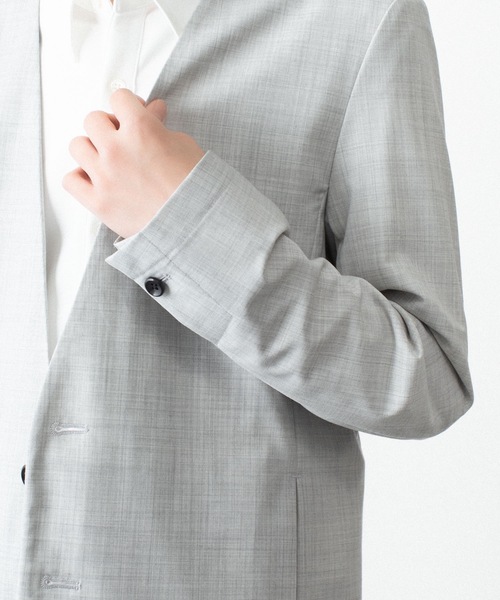 ATTACHMENT（アタッチメント）の「WO/TA ストレッチトロ カラーレスJKT / WO/TA STRETCH TRO COLLARLESS JKT（ノーカラージャケット・メンズ・ダークグレー/ブラック/グレー・3/2/1）」の22枚目の写真