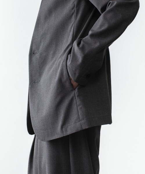 ATTACHMENT(アタッチメント)の「WO/TA ストレッチトロ カラーレスJKT / WO/TA STRETCH TRO COLLARLESS JKT(ノーカラージャケット・メンズ・ダークグレー/ブラック/グレー・3/2/1)」の8枚目の写真