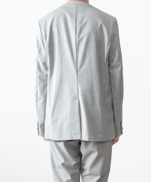 ATTACHMENT(アタッチメント)の「WO/TA ストレッチトロ カラーレスJKT / WO/TA STRETCH TRO COLLARLESS JKT(ノーカラージャケット・メンズ・ダークグレー/ブラック/グレー・3/2/1/4)」の16枚目の写真