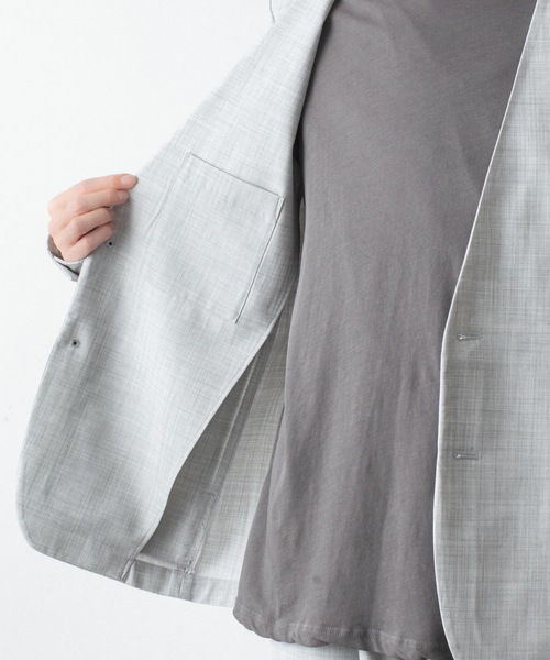 ATTACHMENT(アタッチメント)の「WO/TA ストレッチトロ カラーレスJKT / WO/TA STRETCH TRO COLLARLESS JKT(ノーカラージャケット・メンズ・ダークグレー/ブラック/グレー・3/2/1/4)」の20枚目の写真