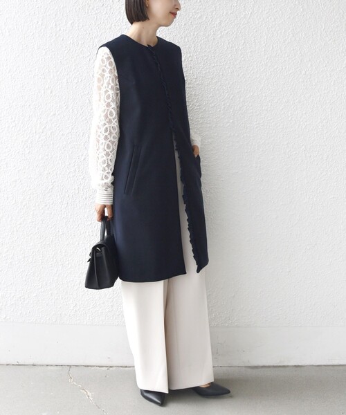 最終お値下げしました。ジェーンマープル　べっちんブラックベスト/ジレ 最終お値下げしました。ジェーンマープル べっちんブラックベスト/ジレ