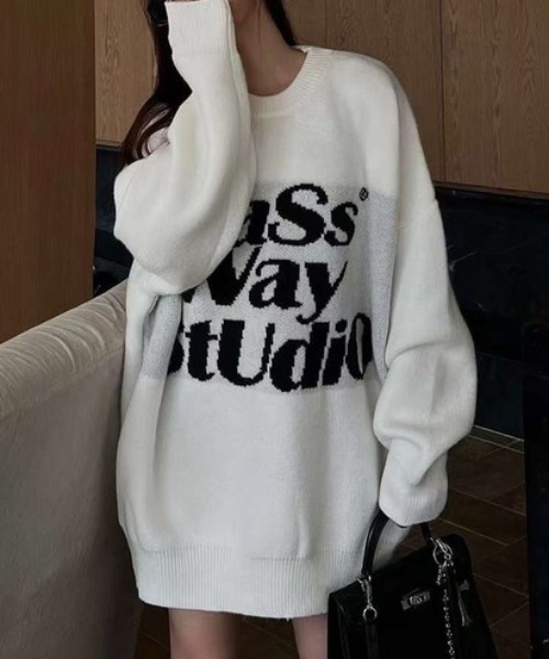 【タグ付き】WANNA ジャガード　自由の女神　ニット　セーター タグ付き】WANNA ジャガード 自由の女神 ニット セーター タグ付き