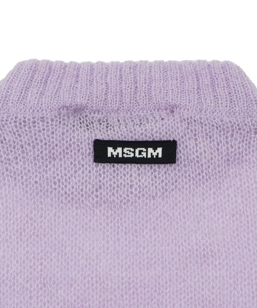 MSGM（エムエスジーエム）の「SUPER LIGHT シアーニット（ニット/セーター・レディース・ブラック/イエロー/ライラック・S/M）」の8枚目の写真