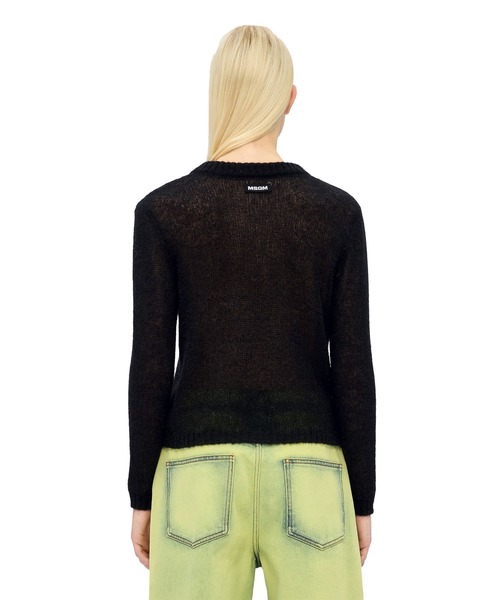 MSGM（エムエスジーエム）の「SUPER LIGHT シアーニット（ニット/セーター・レディース・ブラック/イエロー/ライラック・S/M）」の13枚目の写真