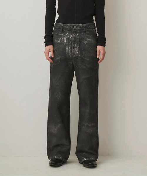 Juha（ユハ）の「【JUHA/ユハ】SILVER FOIL WIDE DENIM（デニムパンツ・メンズ・ブラック・3/4）」の4枚目の写真